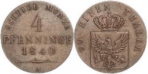 4 Pfennig 普魯士王國 (1701 - 1918) 銅 