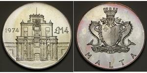 4 Pound Malte (1964 - ) Argent 