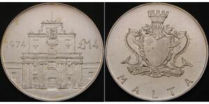 4 Pound Malta (1964 - ) Plata 