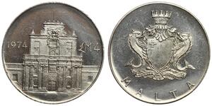 4 Pound Malta (1964 - ) Plata 