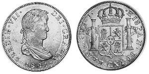 4 Real Nouvelle-Espagne (1519 - 1821) Argent Ferdinand VII d
