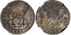 4 Real Nouvelle-Espagne (1519 - 1821) Argent Philippe V d