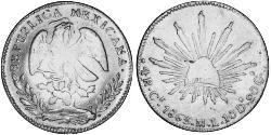4 Real Second Federal Republic of Mexico (1846 - 1863) Argent 