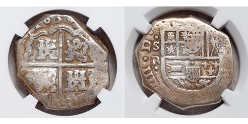 4 Real Spagna Argento Filippo IV di Spagna (1605 -1665)