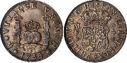 4 Real Virreinato de Nueva España (1519 - 1821) Plata Felipe V de España (1683-1746)