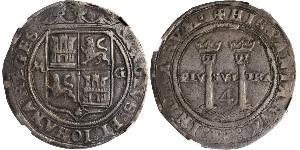 4 Real Virreinato de Nueva España (1519 - 1821) Plata Carlos V, Emperador del Sacro Imperio Romano (1500-1558)