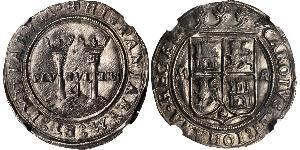 4 Real Virreinato de Nueva España (1519 - 1821) Plata Carlos V, Emperador del Sacro Imperio Romano (1500-1558)