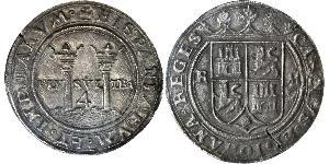 4 Real Vizekönigreich Neuspanien (1519 - 1821) Silber Karl V, Römisch-deutscher Kaiser (1500-1558)