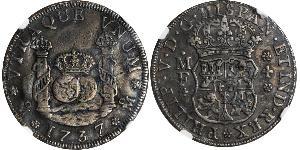 4 Real Vizekönigreich Neuspanien (1519 - 1821) Silber Philip V von Spanien (1683-1746)