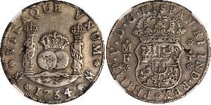 4 Real Vizekönigreich Neuspanien (1519 - 1821) Silber Philip V von Spanien (1683-1746)