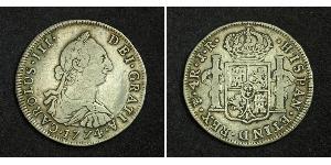 4 Real Vizekönigreich des Río de la Plata (1776 - 1814) / Bolivien Silber Karl III. von Spanien (1716 -1788)