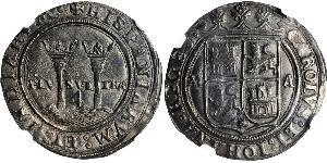 4 Real Spanish Mexico  / Kingdom of New Spain (1519 - 1821) Silver Charles V, Holy Roman Emperor (1500-1558)