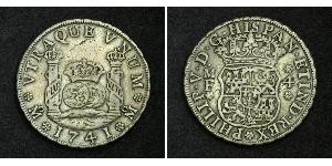 4 Real Spanish Mexico  / Kingdom of New Spain (1519 - 1821) Silver Philip V of Spain(1683-1746)
