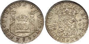 4 Real Spanish Mexico  / Kingdom of New Spain (1519 - 1821) Silver Ferdinand VI of Spain (1713-1759)
