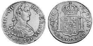 4 Real Spanish Mexico  / Kingdom of New Spain (1519 - 1821) Silver Ferdinand VII of Spain (1784-1833)