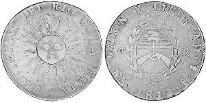 4 Real United Provinces of the Río de la Plata (1810 -1831) Silver 