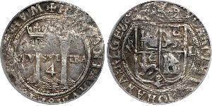 4 Real 新西班牙總督轄區 (1535 - 1821) 銀 查理五世 (神圣罗马帝国) (1500 - 1558)