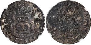 4 Real 新西班牙總督轄區 (1535 - 1821) 銀 Philip V of Spain(1683-1746)