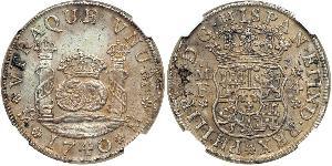 4 Real 新西班牙總督轄區 (1535 - 1821) 銀 Philip V of Spain(1683-1746)
