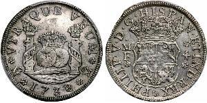4 Real 新西班牙總督轄區 (1535 - 1821) 銀 Philip V of Spain(1683-1746)