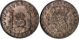 4 Real 新西班牙總督轄區 (1535 - 1821) 銀 Philip V of Spain(1683-1746)