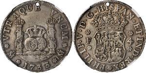 4 Real 新西班牙總督轄區 (1535 - 1821) 銀 Philip V of Spain(1683-1746)