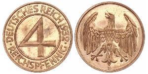 4 Reichpfennig République de Weimar (1918-1933) Bronze 