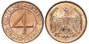 4 Reichpfennig République de Weimar (1918-1933) Bronze 