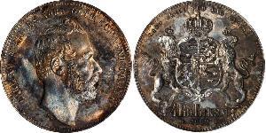 4 Riksdaler United Kingdoms of Sweden and Norway (1814-1905) Silber Karl XV. (Schweden) (1826 - 1872)