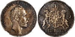 4 Riksdaler United Kingdoms of Sweden and Norway (1814-1905) Срібло Карл XV (1826 - 1872)