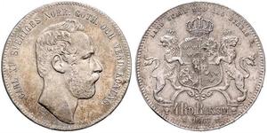 4 Riksdaler United Kingdoms of Sweden and Norway (1814-1905) Срібло Карл XV (1826 - 1872)