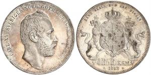 4 Riksdaler United Kingdoms of Sweden and Norway (1814-1905) Срібло Карл XV (1826 - 1872)
