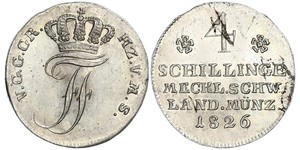 4 Shilling Mecklemburgo-Schwerin (1352-1918) Plata Federico Francisco I de Mecklemburgo-Schwerin