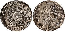 4 Sol Provinces-Unies du Río de la Plata (1810 -1831) Argent 