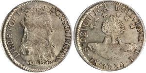 4 Sol Bolivien (1825 - ) Silber 