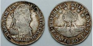 4 Sol Bolivien (1825 - ) Silber 