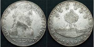 4 Sol Bolivien (1825 - ) Silber 