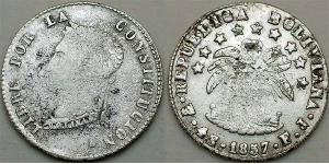 4 Sol Plurinational State of Bolivia (1825 - ) Silver 