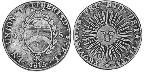 4 Sol 拉普拉塔联合省 (1810 - 1831) 銀 