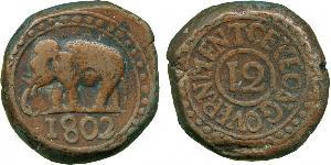4 Stiver / 1/12 Rixdollar Sri Lanka (1948 - ) Rame Giorgio III (1738-1820)