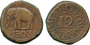 4 Stiver / 1/12 Rixdollar Sri Lanka (1948 - ) Rame Giorgio III (1738-1820)