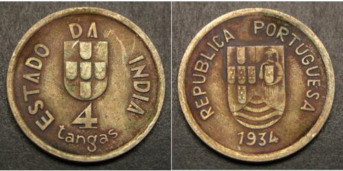 4 Tanga Portuguese India (1510-1961)  