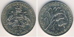 4 Доллар Dominica (1978 - ) Никель/Медь 