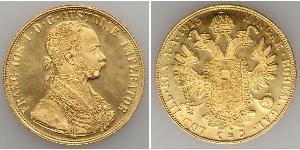 4 Дукат Австро-Венгрия (1867-1918) Золото Франц Иосиф I (1830 - 1916)
