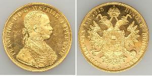 4 Дукат Австро-Венгрия (1867-1918) Золото Франц Иосиф I (1830 - 1916)