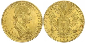 4 Дукат Австро-Угорщина (1867-1918) Золото Франц Иосиф I (1830 - 1916)