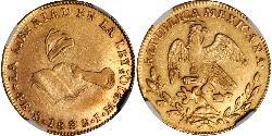 4 Ескудо Second Federal Republic of Mexico (1846 - 1863) Золото 