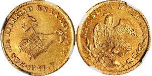 4 Ескудо Second Federal Republic of Mexico (1846 - 1863) Золото 