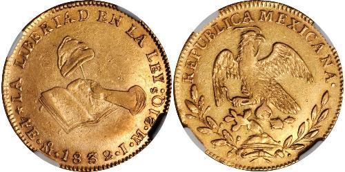 4 Ескудо Second Federal Republic of Mexico (1846 - 1863) Золото 