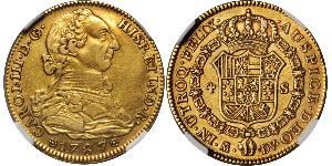 4 Ескудо Іспанська Імперія (1700 - 1808) Золото Карл III король Іспанії (1716 -1788)
